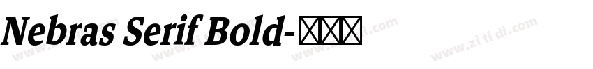 Nebras Serif Bold字体转换